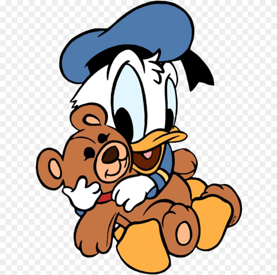 Permalink To Disney Baby Clipart Coloring Donald Baby Duck, Cartoon, Person Free Png