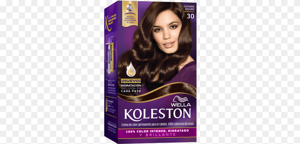 Permanent Hair Color Cream Dark Brown Chocolate Brown Koleston Hair Color, Adult, Advertisement, Female, Person Free Transparent Png