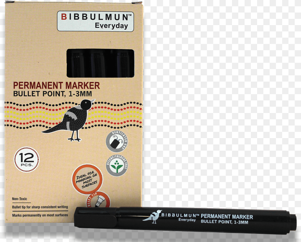 Permanent Marker Bullet Point 12 Pack Black Black Cat, Animal, Bird Free Transparent Png