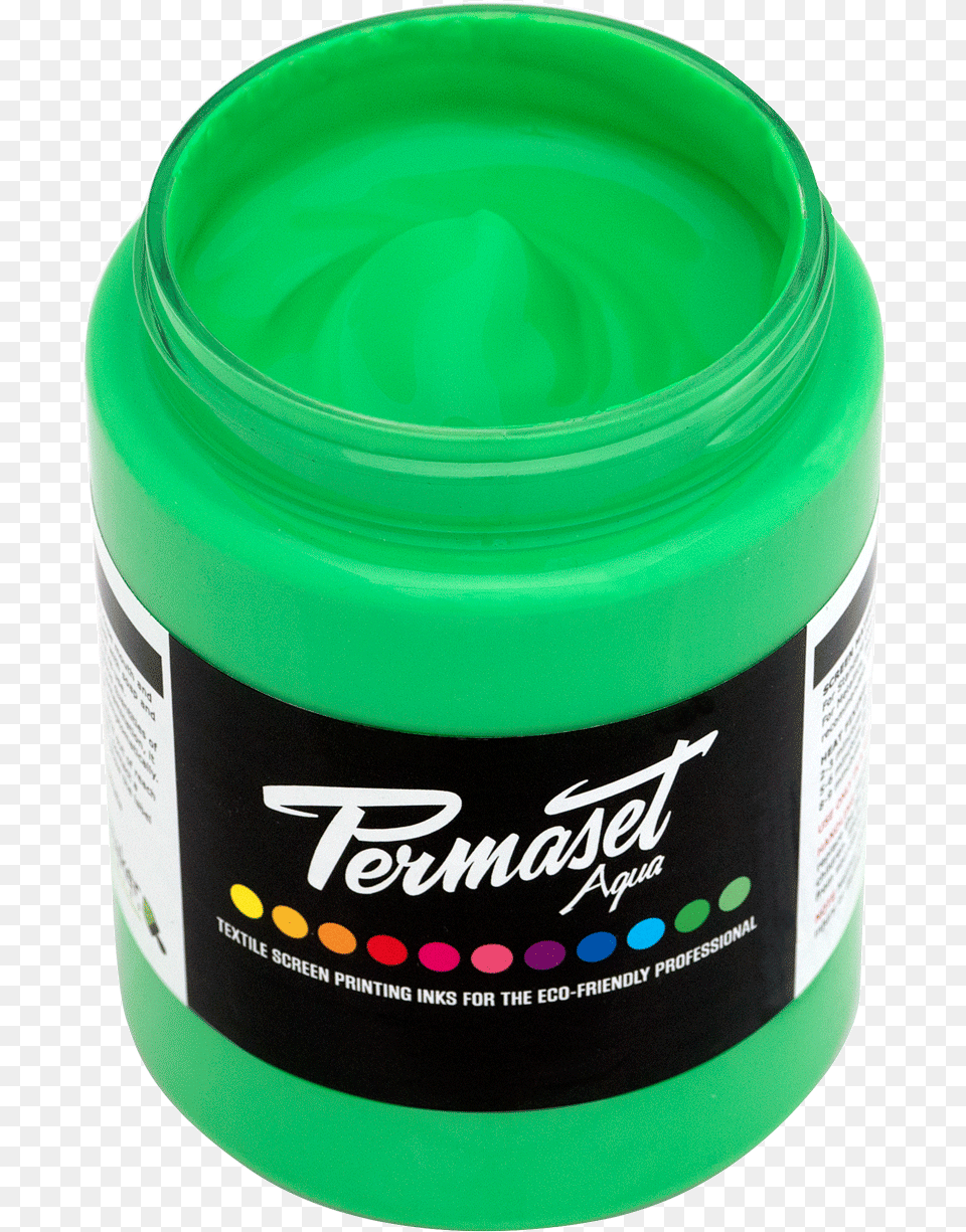 Permaset Aqua Glow Green Acrylic Paint, Paint Container, Jar, Bottle, Can Png Image