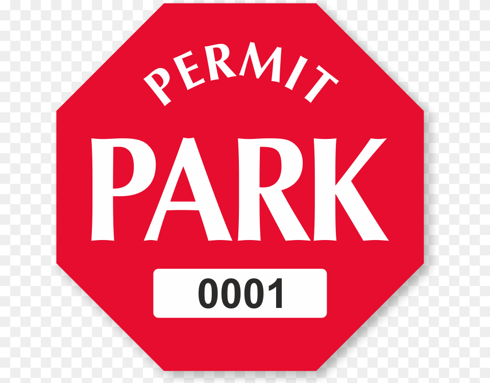 Permit Park Octagon Shaped Sticker Hoa No Over Night Parking Lot Signs, Road Sign, Sign, Symbol, Stopsign Free Png