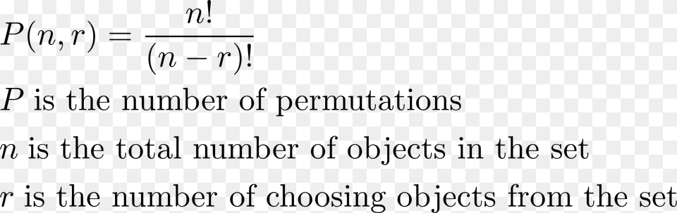 Permutation Formula Elmer Fem Solver, Text, Document, Mathematical Equation Free Png