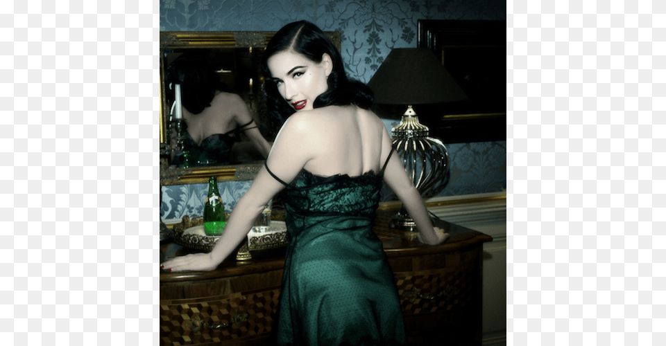 Perrier Mansion Dita Von Teese, Adult, Person, Lamp, Formal Wear Free Transparent Png
