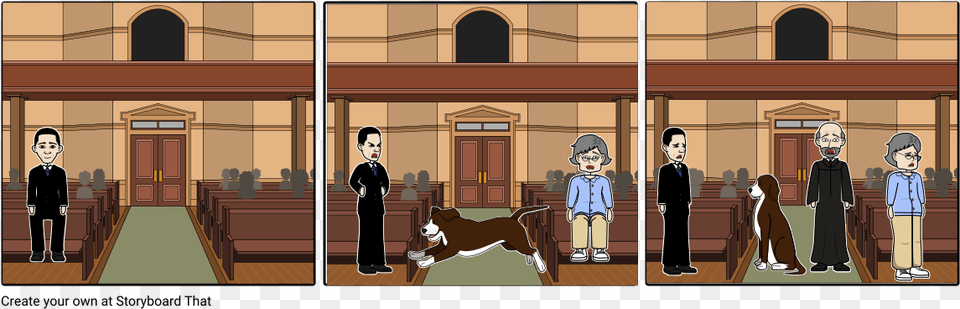 Perro En Misa Cartoon, Book, Publication, Person, Jury Png Image