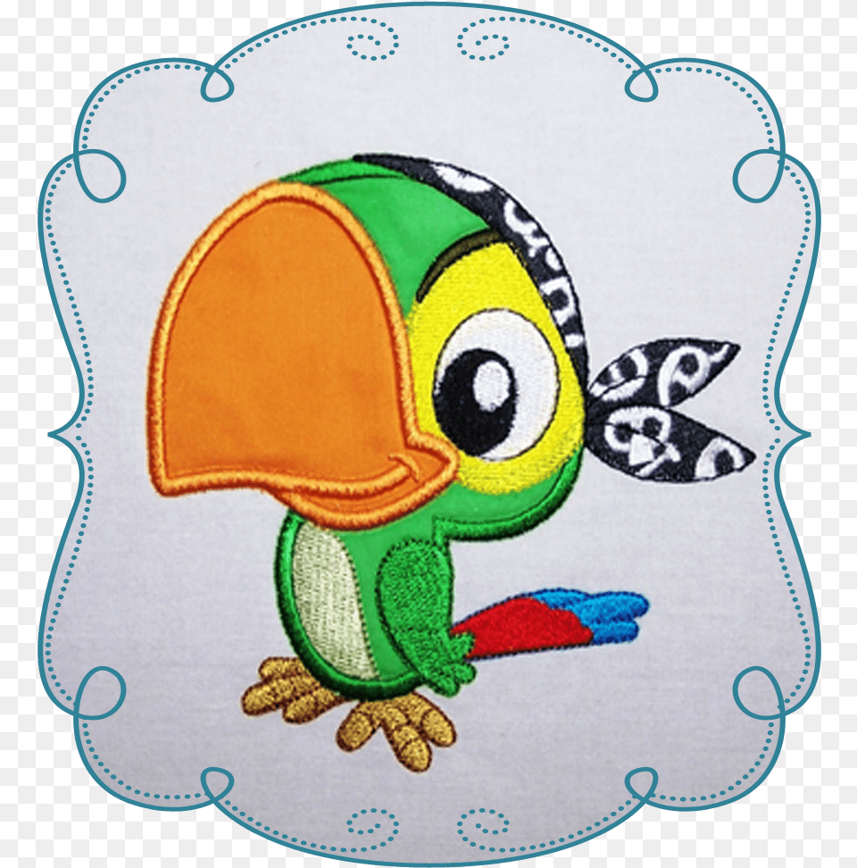 Perry Parot Peppa Pig Pirate, Applique, Pattern, Embroidery, Animal Free Png