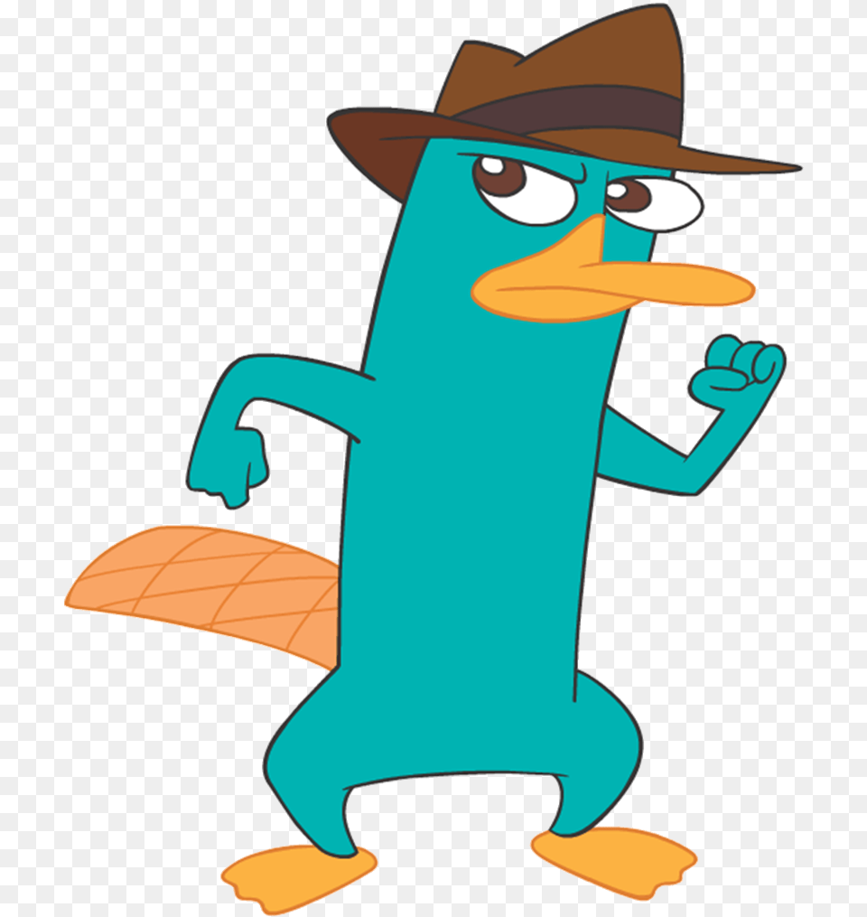 Perry The Platypus 11 Perry Phineas Y Ferb, Clothing, Hat, Cartoon, Baby Png Image