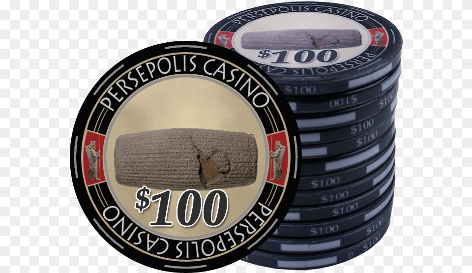 Persepolis Casino Black 100 Ceramic Poker Chip Ceramic Poker Chip, Hockey, Ice Hockey, Ice Hockey Puck, Rink Free Transparent Png