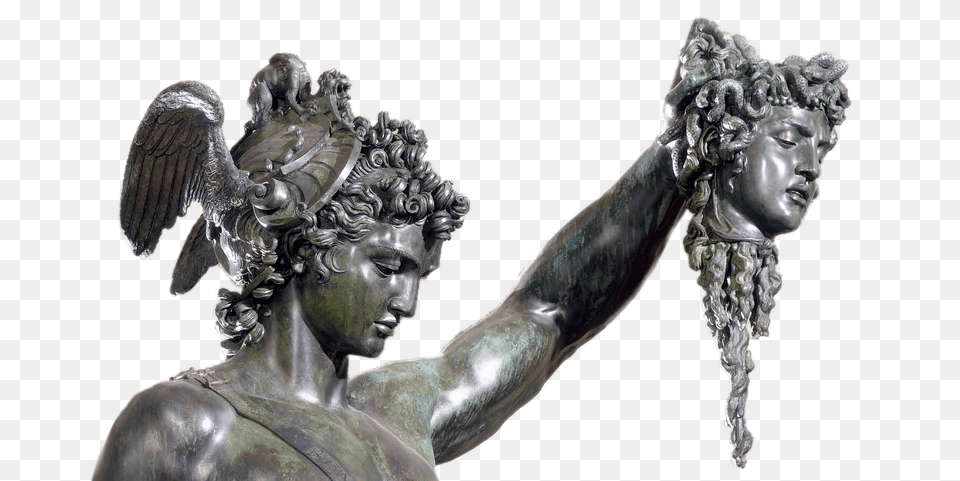 Perseus Holding Medusas Head, Bronze, Adult, Male, Man Free Transparent Png