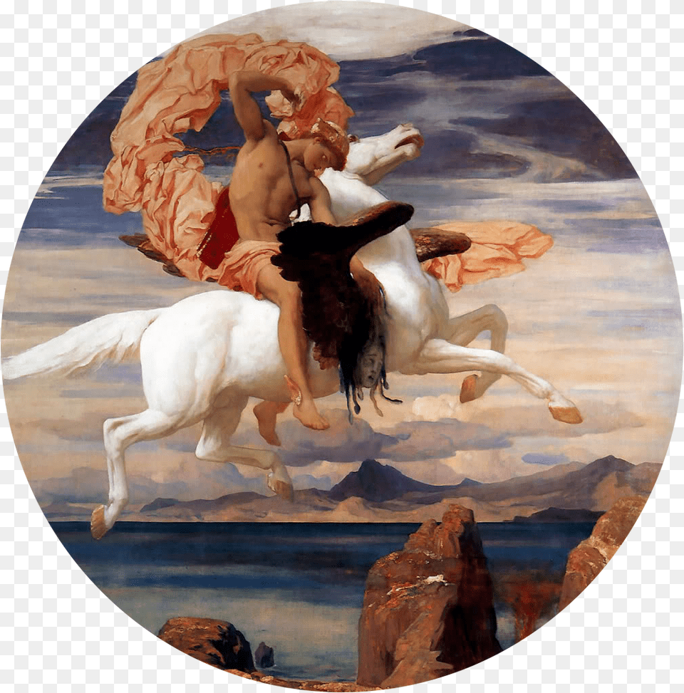 Perseus On Pegasus Hastening To The Rescue Of Andromeda Perseus And Pegasus Hastening To The Rescue, Art, Painting, Adult, Male Free Png