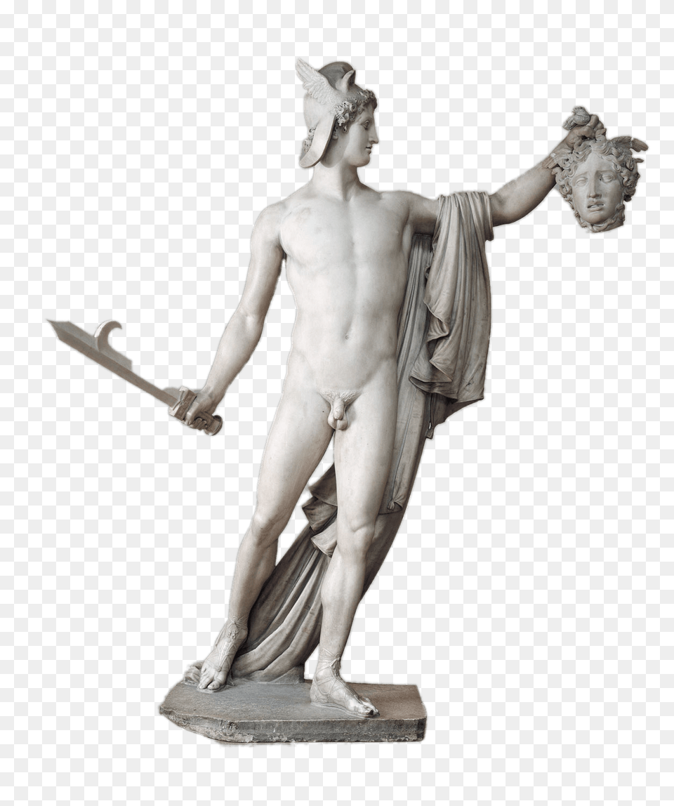 Perseus White Statue, Art, Adult, Male, Man Free Png