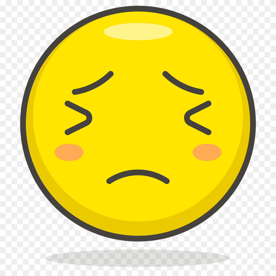 Persevering Face Emoji Clipart, Egg, Food, Easter Egg, Head Png Image