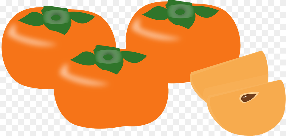 Persimmon Clipart, Food, Fruit, Plant, Produce Png Image