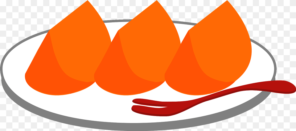 Persimmon Slices On A Plate Clipart, Cutlery, Fork, Spoon, Carrot Free Png