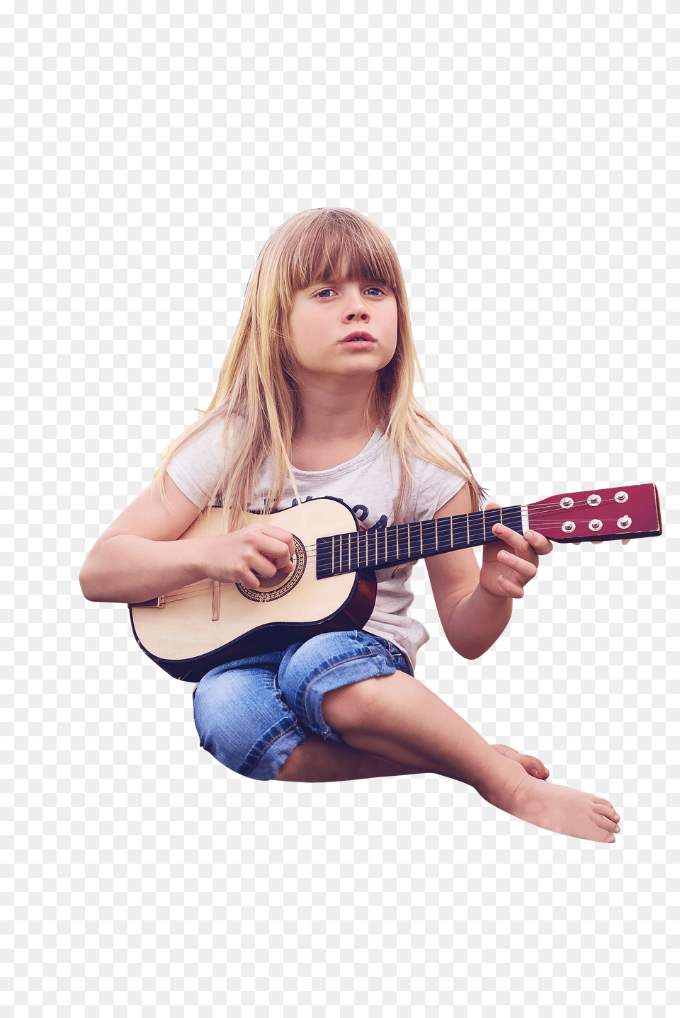 Person Clip, Child, Female, Girl, Guitar Free Png Download