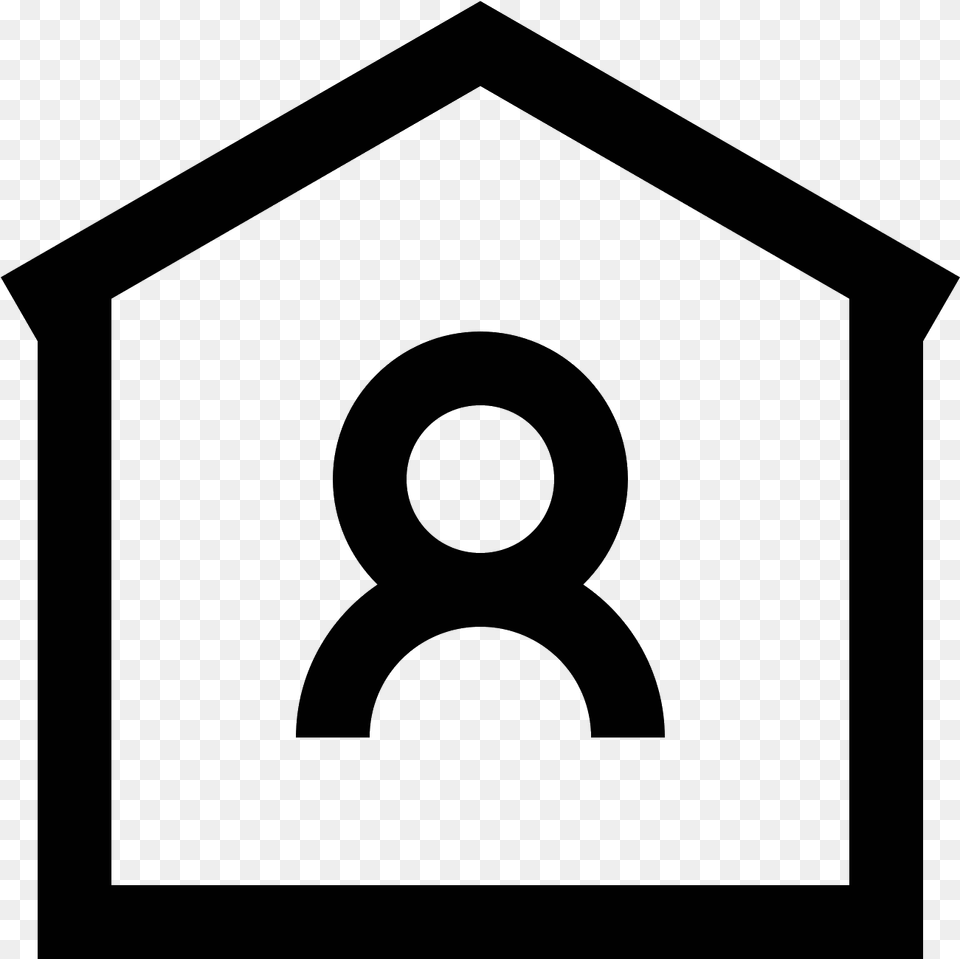Person At Home Icon And Vector Alarm System Icon, Gray Free Png Download