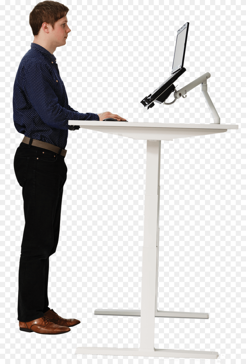 Person At The Standing Desk Png