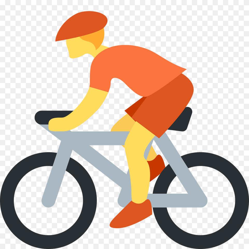 Person Biking Emoji Clipart, Bicycle, Transportation, Vehicle, Cycling Free Transparent Png