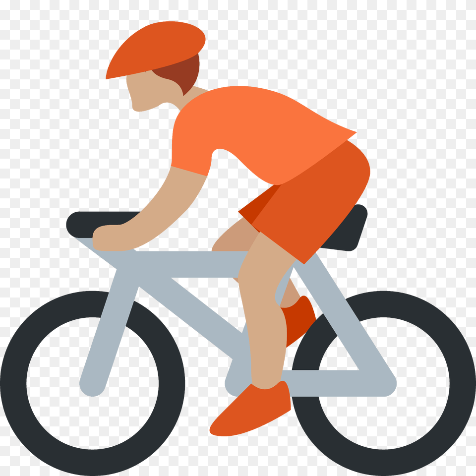 Person Biking Emoji Clipart, Bicycle, Transportation, Vehicle, Cycling Free Png Download