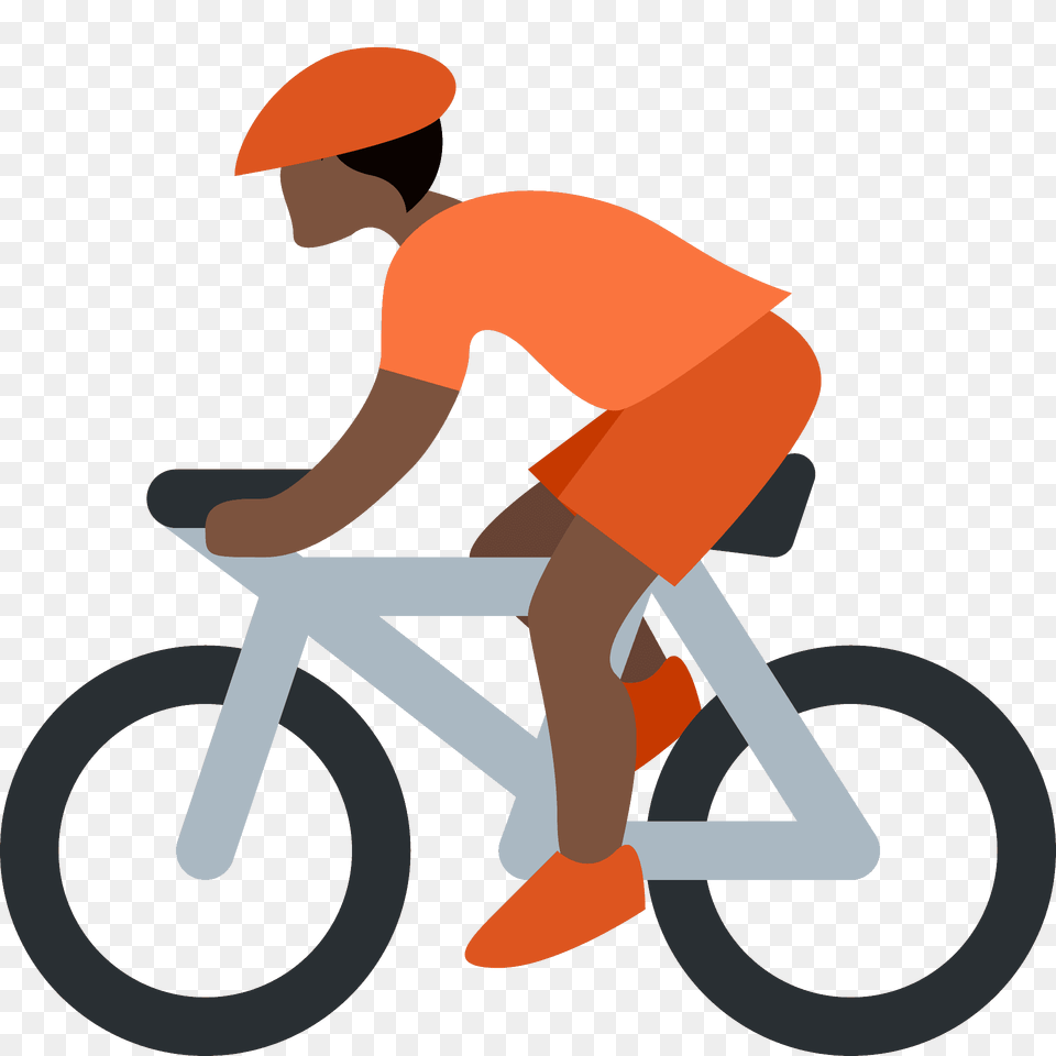 Person Biking Emoji Clipart, Bicycle, Transportation, Vehicle, Cycling Png