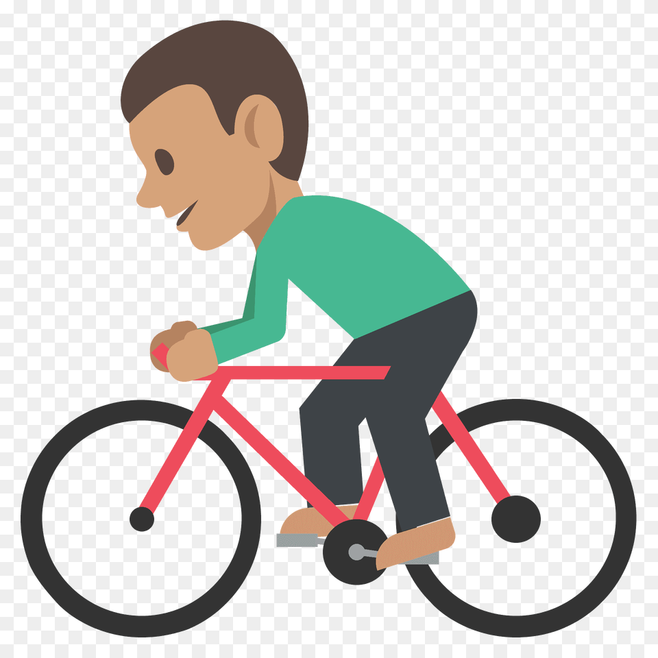 Person Biking Emoji Clipart, Bicycle, Sport, Male, Vehicle Free Transparent Png