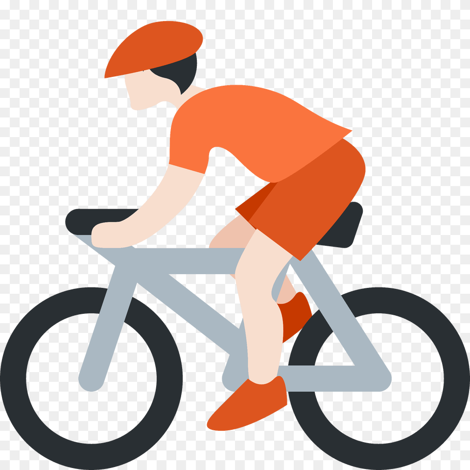 Person Biking Emoji Clipart, Bicycle, Transportation, Vehicle, Cycling Free Transparent Png