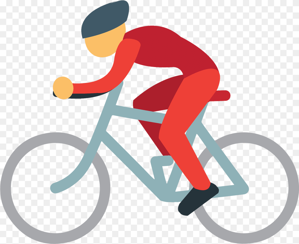 Person Biking Emoji Clipart People, Bicycle, Transportation, Vehicle, Cycling Free Png Download