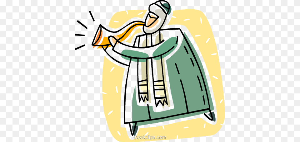 Person Blowing A Horn Royalty Vector Clip Art Illustration, Fashion, Cape, Clothing Free Transparent Png