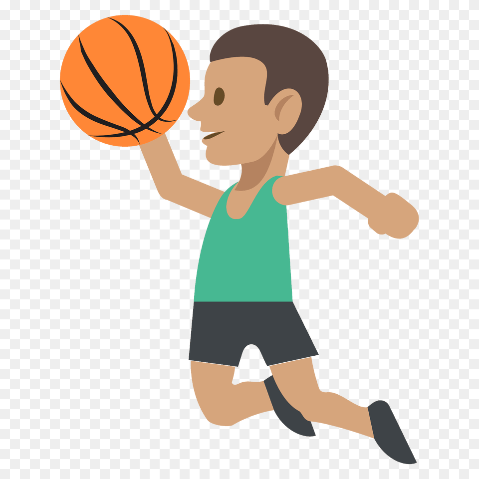 Person Bouncing Ball Emoji Clipart, Basketball, Playing Basketball, Sport, Face Png