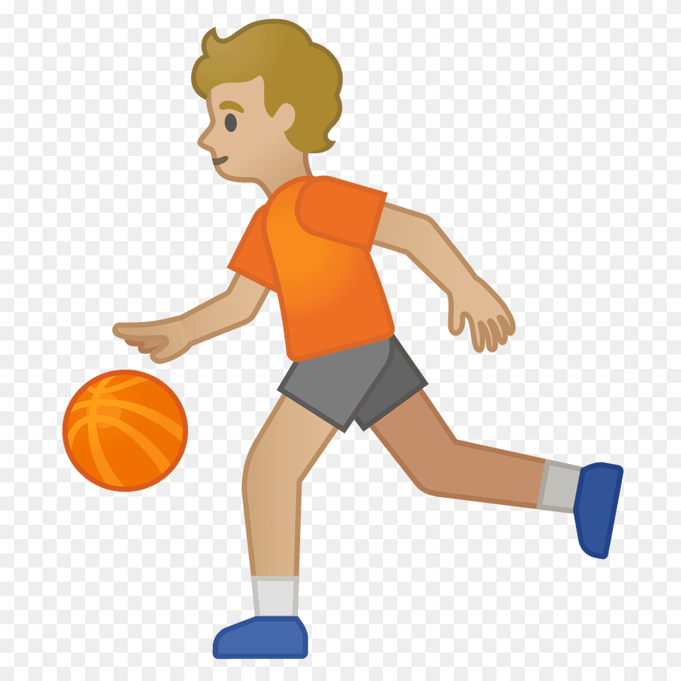 Person Bouncing Ball Emoji Clipart, Face, Head, Basketball, Playing Basketball Free Png Download