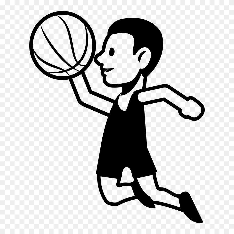 Person Bouncing Ball Emoji Clipart, Face, Head, Basketball, Playing Basketball Png