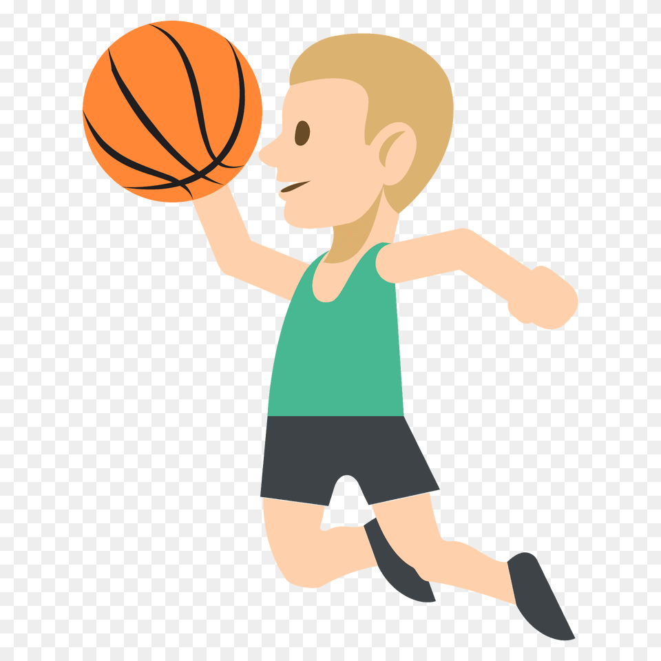 Person Bouncing Ball Emoji Clipart, Baby, Basketball, Playing Basketball, Sport Png