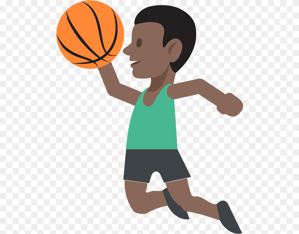 Person Bouncing Ball Emoji Clipart Download Shooting Basketball Emoji, Playing Basketball, Sport, Face, Head Free Png