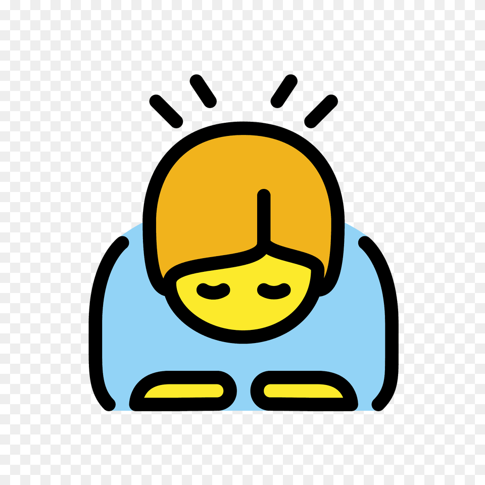 Person Bowing Emoji Clipart, Cartoon, Face, Head Png Image