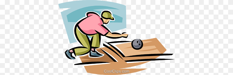 Person Bowling Royalty Vector Clip Art Illustration, Wood, Carpenter, Baby, Lawn Free Png