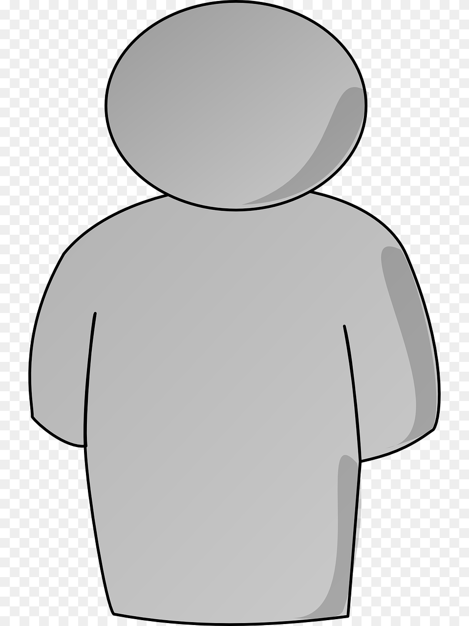 Person Buddy Symbol Gray Clip Art Gray Person, Clothing, T-shirt, Adult, Male Free Png