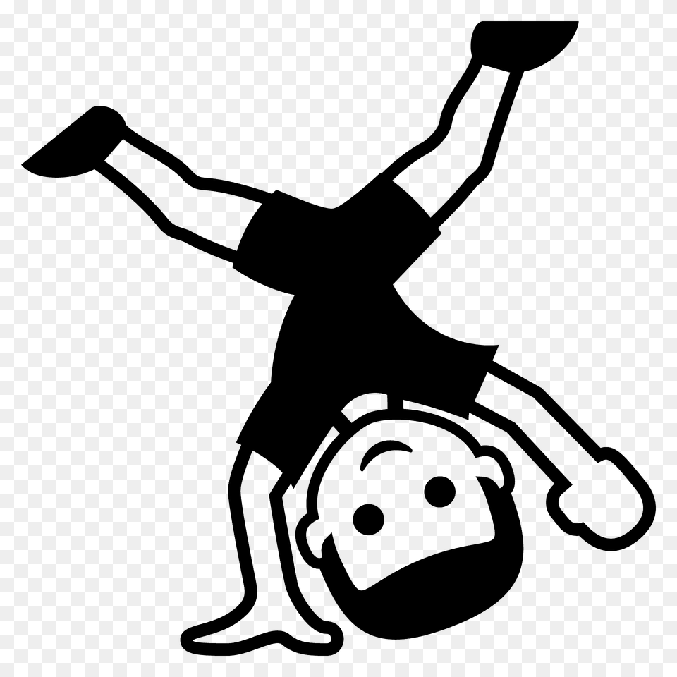 Person Cartwheeling Emoji Clipart, Stencil, Animal, Kangaroo, Mammal Free Png