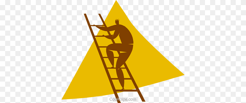 Person Climbing A Ladder Royalty Free Vector Clip Art Clip Art, Outdoors, Triangle Png