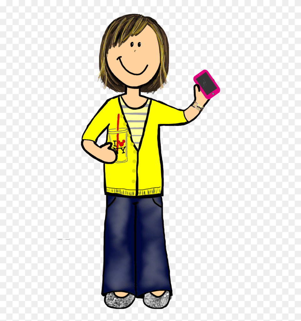 Person Clipart Download Clip Art On Picture, Child, Girl, Female, Phone Png Image