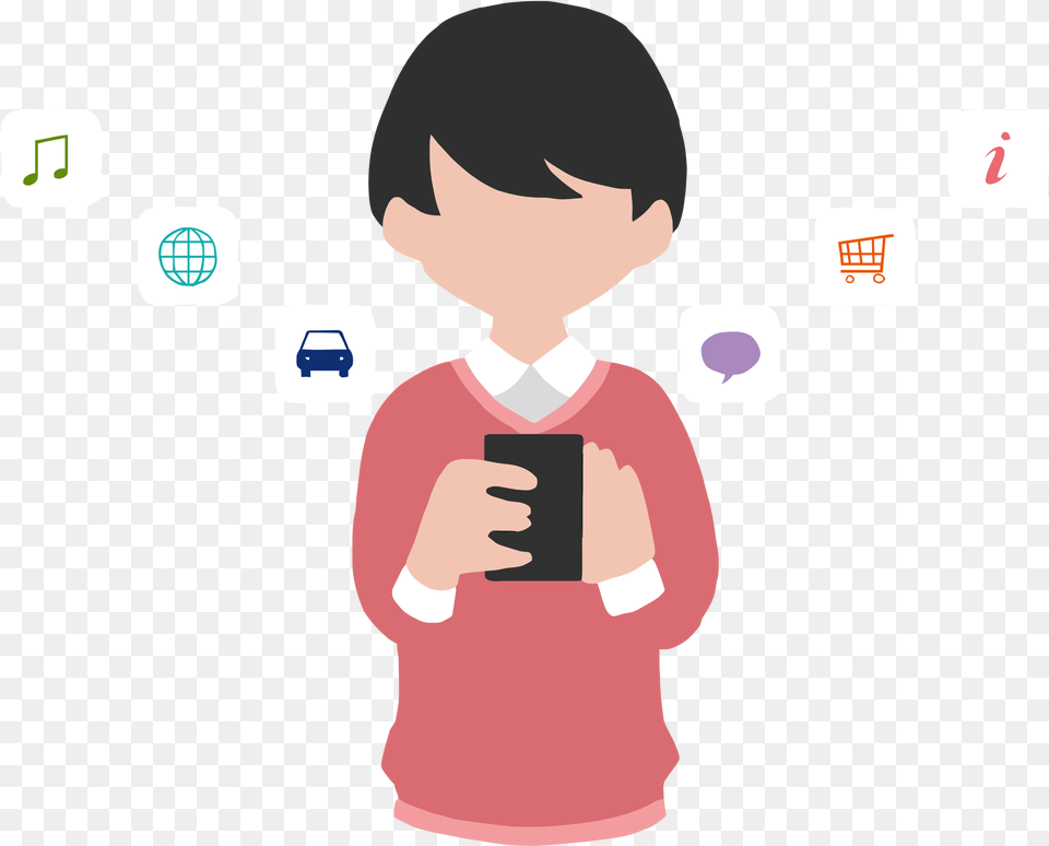 Person Clipart Man Transparent For Using Smartphone Icon, Photography, Reading, Electronics, Phone Png