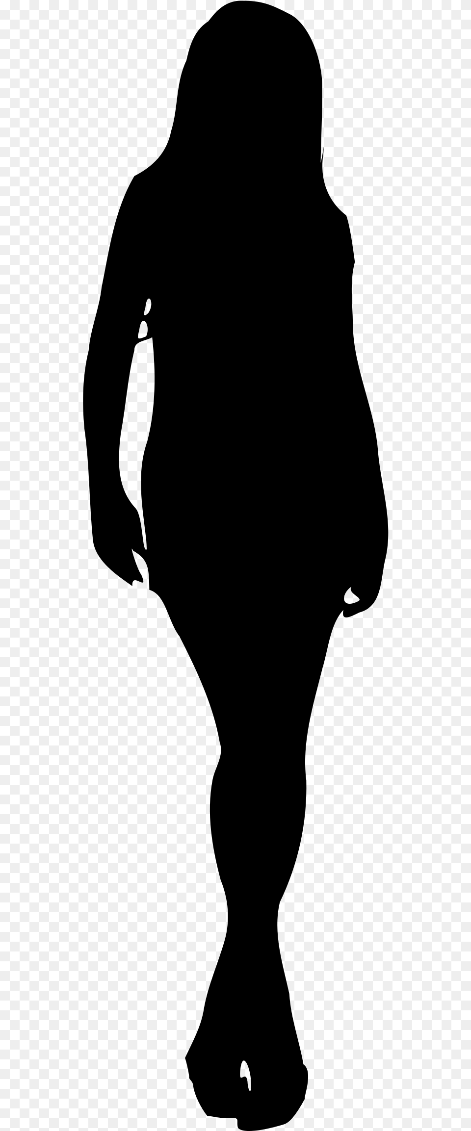 Person Clipart Shadow Silhouette Of A Woman Transparent, Gray Free Png