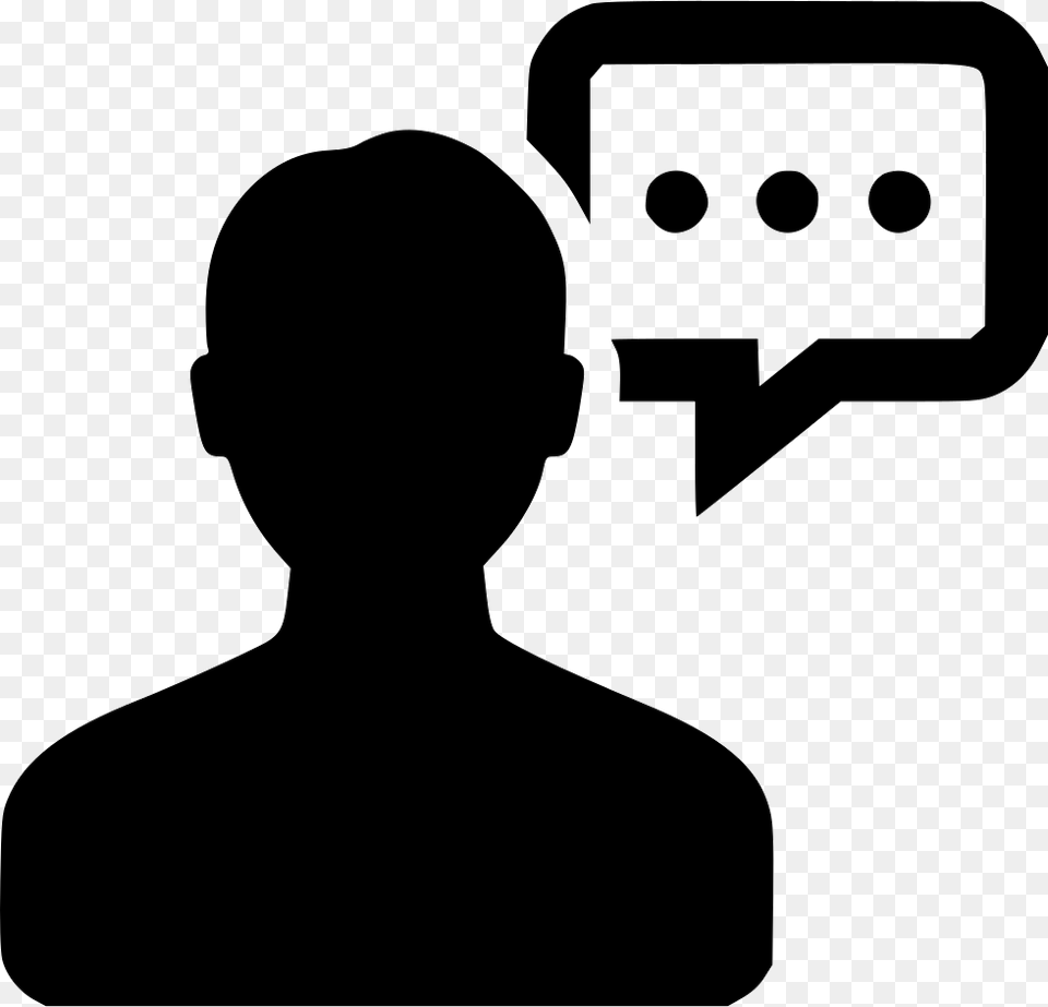 Person Clipart Speech Bubble, Silhouette, Adult, Male, Man Png Image