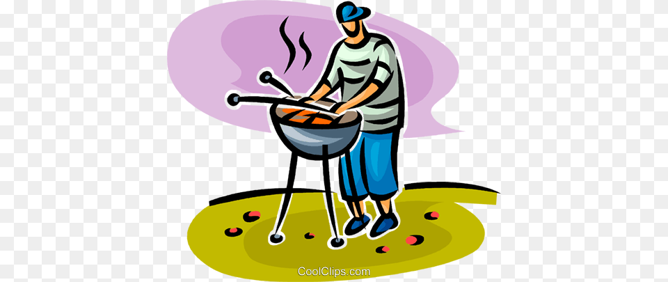 Person Cooking On The Barbecue Royalty Vector Clip Art, Washing, Cleaning, Head Free Png Download