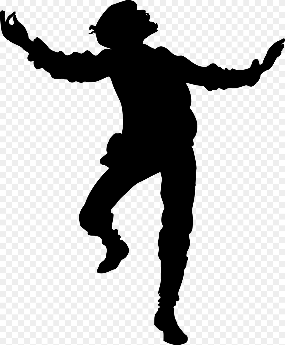 Person Dancing Clipart, Gray Free Png Download