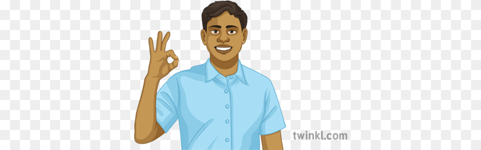 Person Doing Ok Hand Sign General People Boy Student Okay Sign Language, Clothing, Face, Shirt, Head Free Png Download