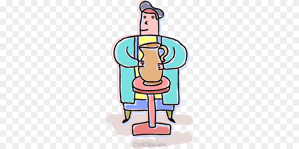 Person Doing Pottery Royalty Free Vector Clip Art Illustration, Baby, Face, Head, Appliance Png Image