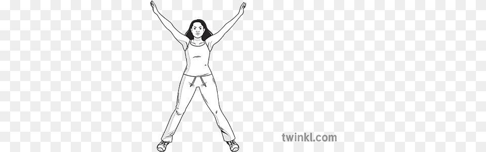 Person Doing Star Jumps Science Exercise Jumping Jacks Person Doing Starjumps, Adult, Woman, Female, Dancing Free Png