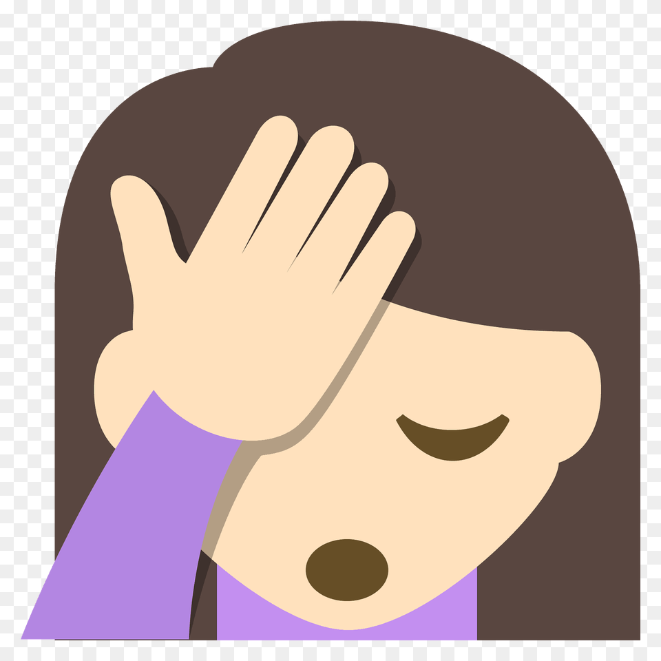 Person Facepalming Emoji Clipart, Body Part, Hand, Finger Free Png