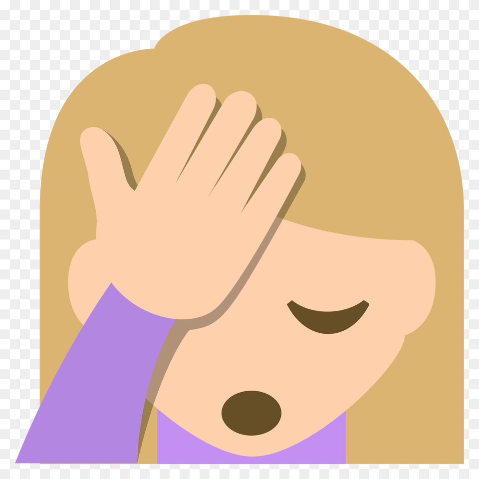 Person Facepalming Emoji Clipart, Body Part, Hand, Finger, Massage Free Transparent Png