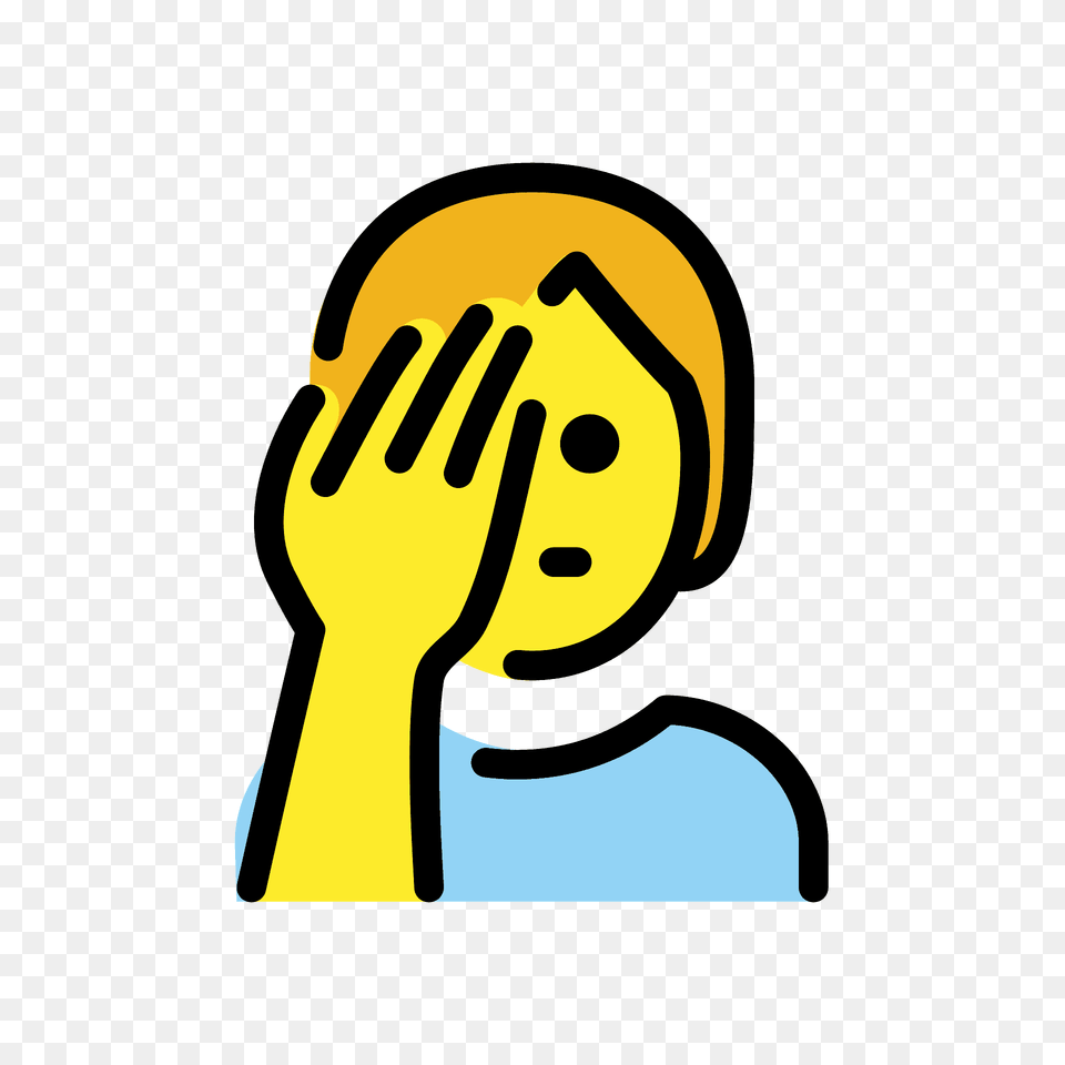 Person Facepalming Emoji Clipart, Electrical Device, Microphone, Cutlery Png Image