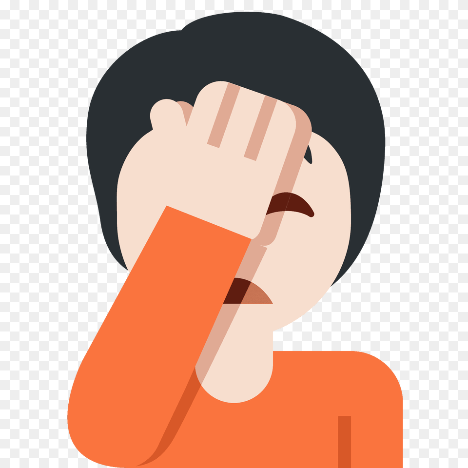 Person Facepalming Emoji Clipart, Body Part, Hand, Face, Head Free Transparent Png